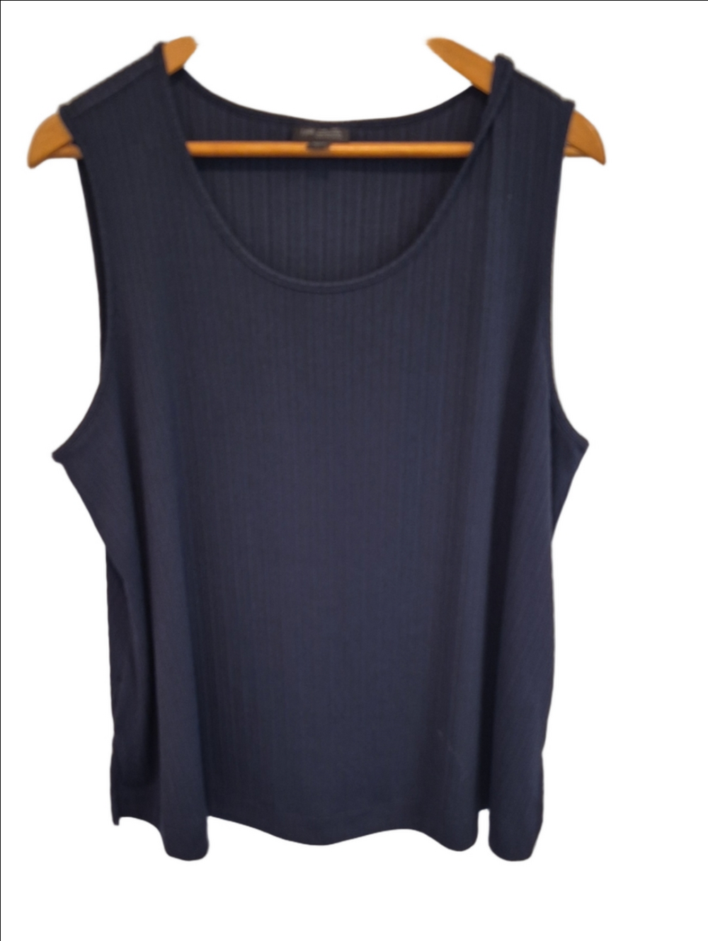 J. Jill Ribbed Scoop Neck Wearever Tank In Navy Blue
